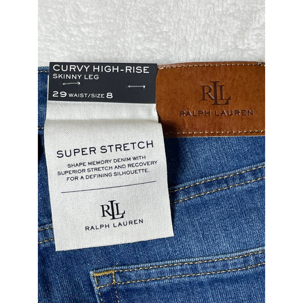 Women's Ralph Lauren High Rise Skinny Jeans Blue Size 8 - Picture 12 of 13